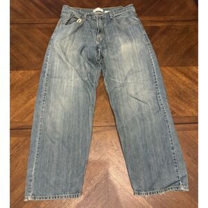 Levis SilverTab Baggy Jeans Mens 34x32 Blue Denim Wide Leg Relaxed Fit 90s Style